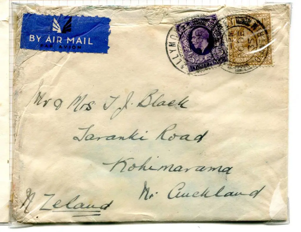 1935 (31st Dec) England to Australia. Carried on ... Image 1++