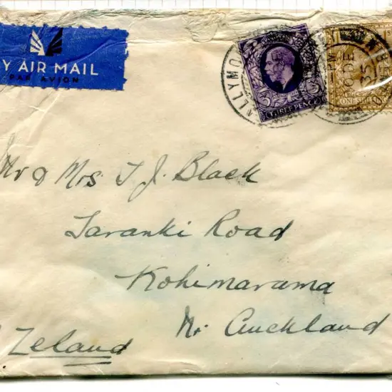 1935 (31st Dec) England to Australia. Carried on ...
