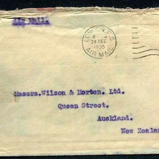 1935 (31st Dec) ditto with London F.S. Airmail ...