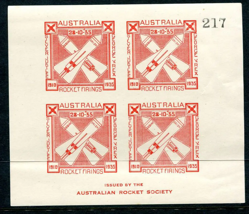 1936 (24th Feb) Australian Rocket Society "Silver ... Image 1++