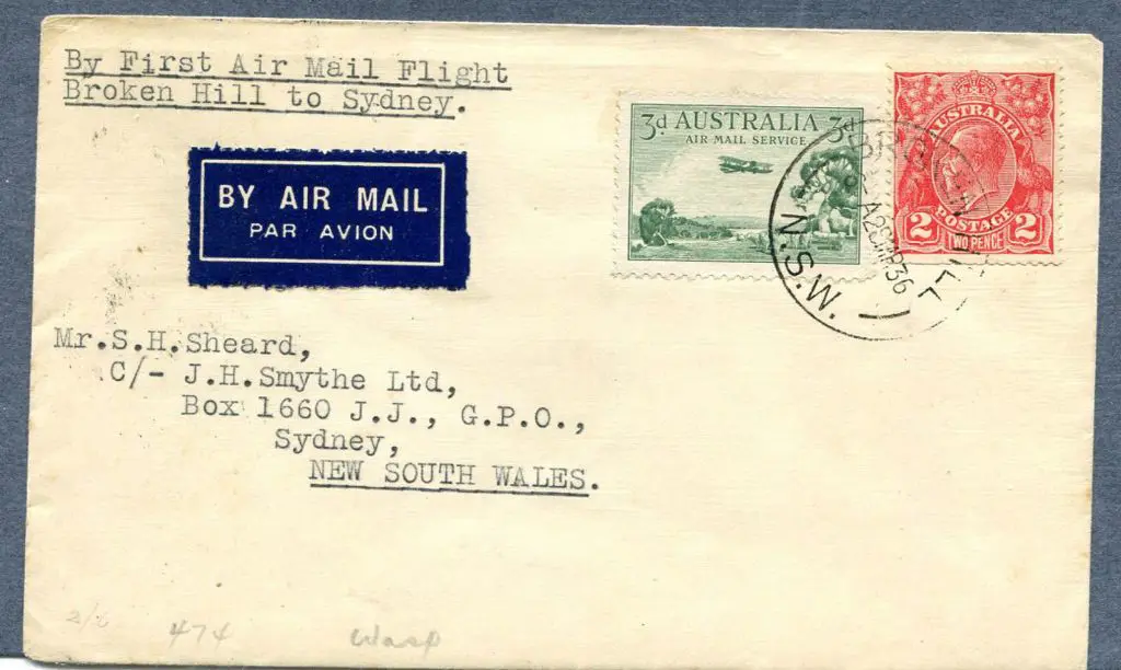 1936 (27th Mar) Broken Hill to Sydney by WASP ... Image 1++