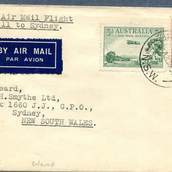 1936 (27th Mar) Broken Hill to Sydney by WASP ...