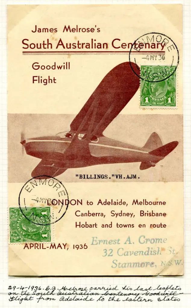 1936 (29th Apr) James Melrose's South Australian ... Image 1++