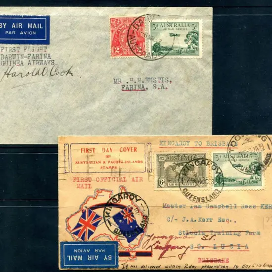 1937 (5th Mar) Darwin to Farina by Guinea Airways ...