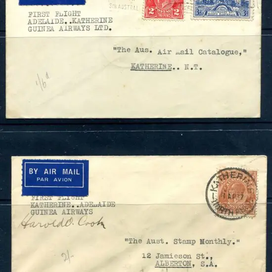 1937 (11th Apr) Adelaide to Katherine & return ...