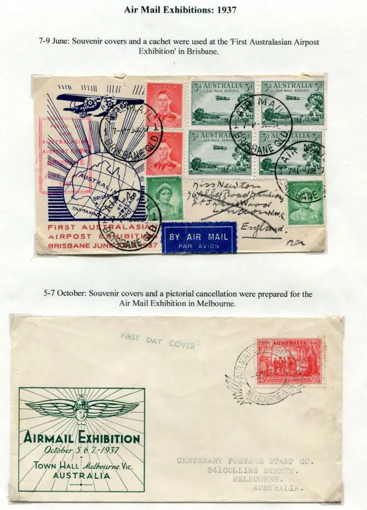 1937 (7th-9th June) First Australasian Airpost ... Image 1++