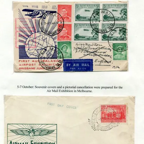 1937 (7th-9th June) First Australasian Airpost ...