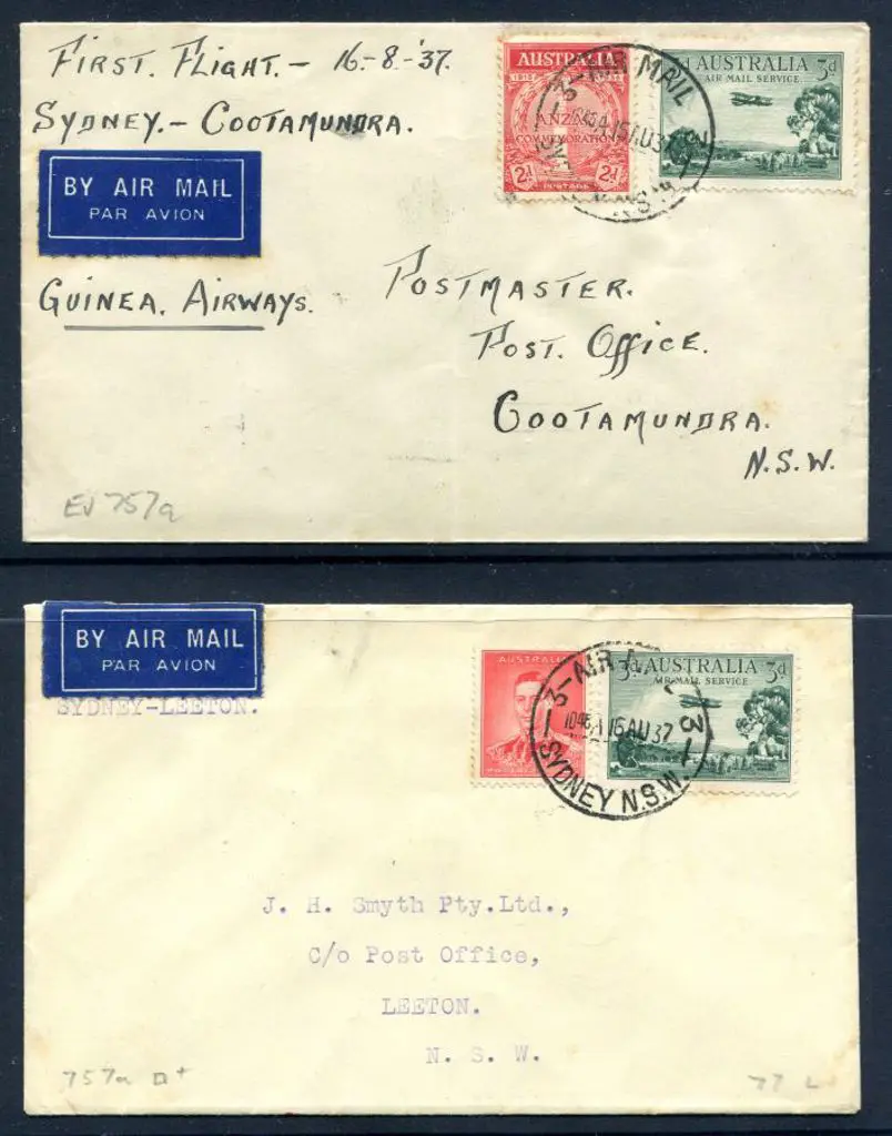 1937 (16th Aug) Sydney to Leeton & Sydney to ... Image 1++