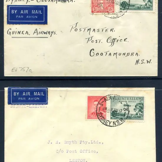1937 (16th Aug) Sydney to Leeton & Sydney to ...
