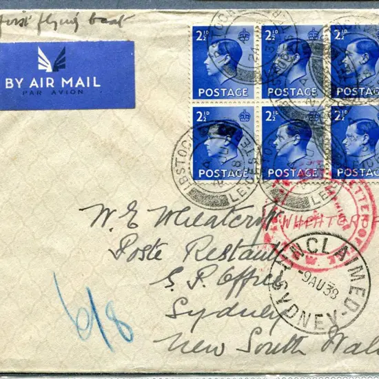 1938 (26th June) England to Australian "All The ...