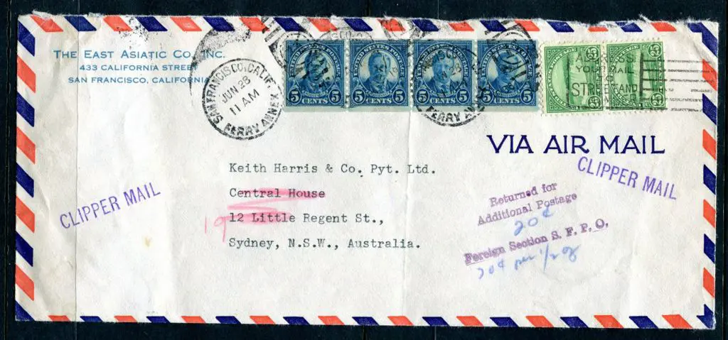 1938 (28th June) "The East Asiatic Co" San ... Image 1++
