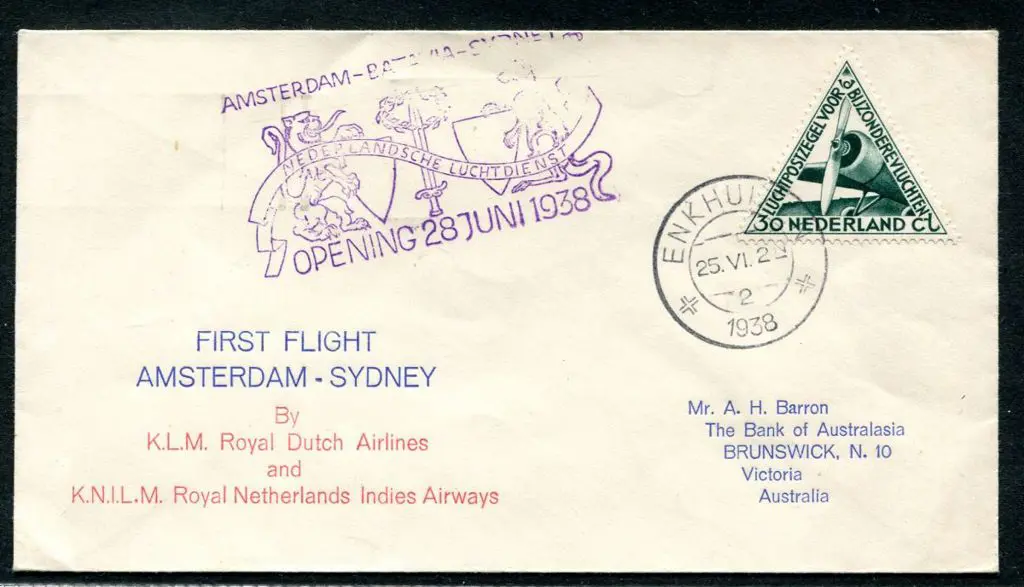 1938 (28th June) ditto with Netherlands 30c ... Image 1++