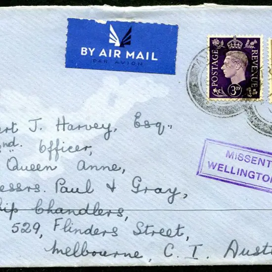 1938 (11th July) Ayr, Scotland to Melbourne with ...
