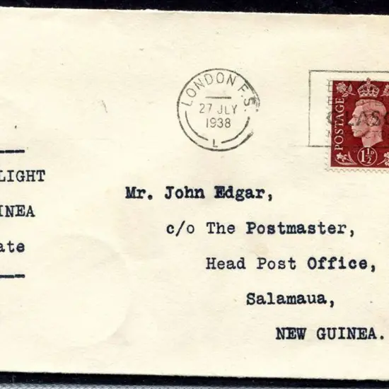 1938 (23rd July) London to Sydney to New Guinea at ...