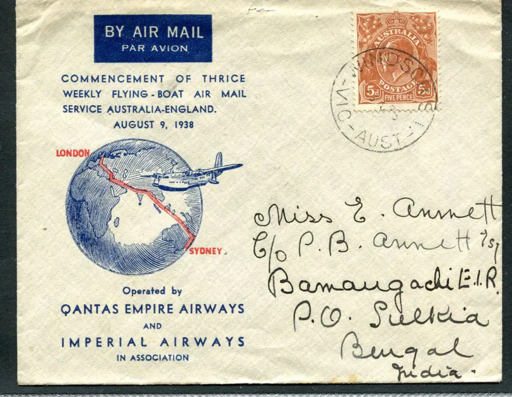 1938 (4th Aug) ditto but intermediate flight to ... Image 1++