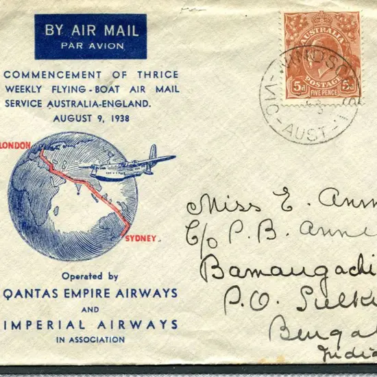 1938 (4th Aug) ditto but intermediate flight to ...