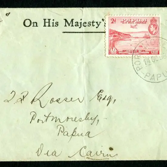 1938 (14th Oct) Port Moresby to Cairns & return ...