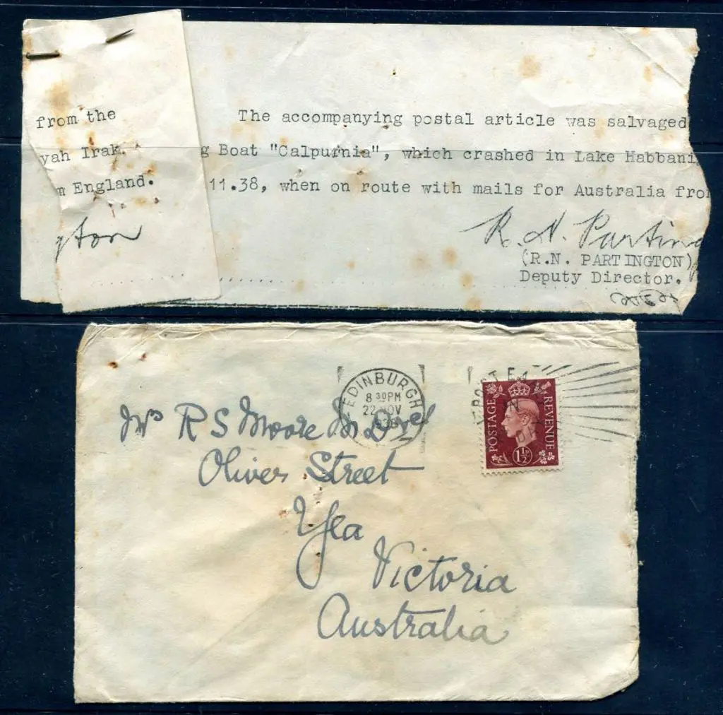 1938 (27th Nov) Imperial Airways England to ... Image 1++