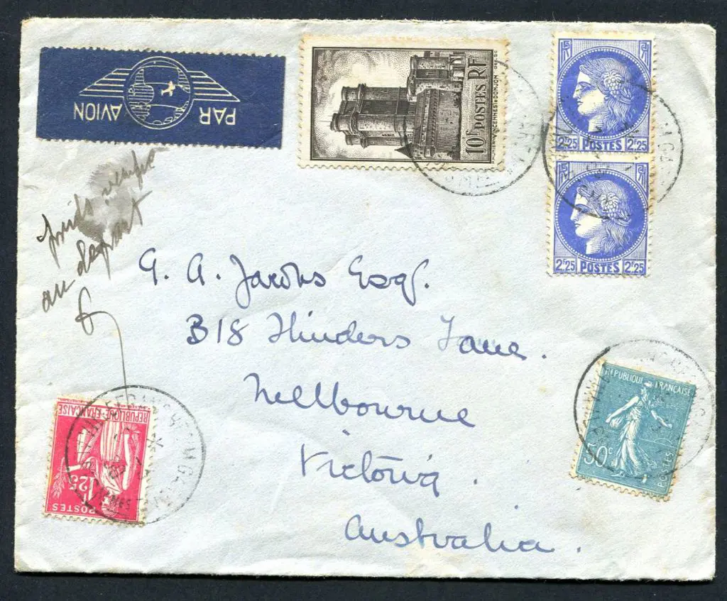 1939 (3rd Mar) "Orient Line" France to Melbourne ... Image 1++