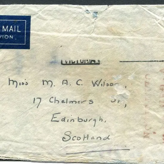 1939 (8th June) ditto with "SALVAGED MAIL EX ...