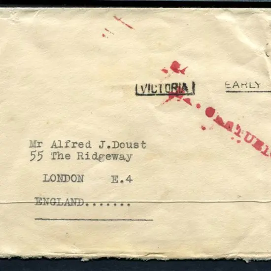 1939 (8th June) ditto with "SALVAGED MAIL EX ...