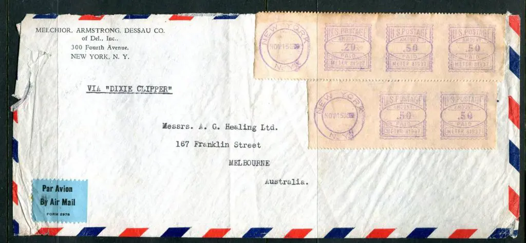 1939 (15th Nov) USA to Australia via London on ... Image 1++