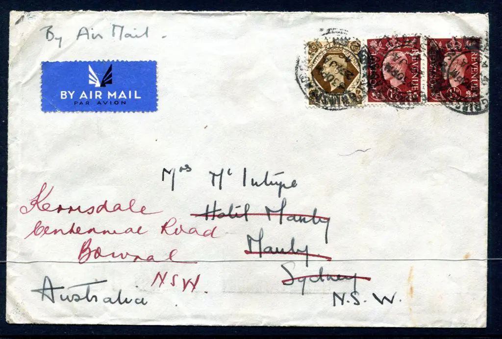 1940 (21st Jan) England to Australia Interrupted ... Image 1++