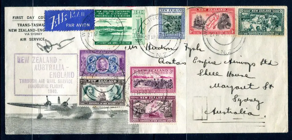 1940 (30th Apr) ditto but Hudson Fysh signed ... Image 1++
