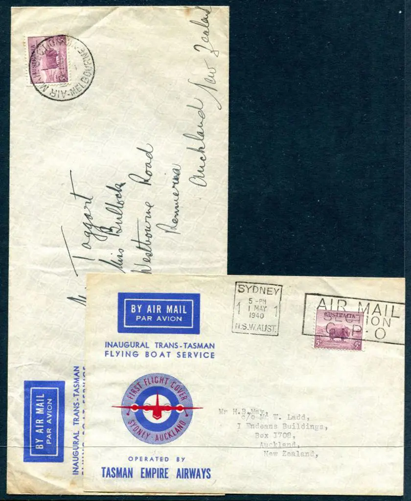 1940 (30th Apr) Australia to NZ Trans-Tasman ... Image 1++