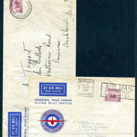 1940 (30th Apr) Australia to NZ Trans-Tasman ...