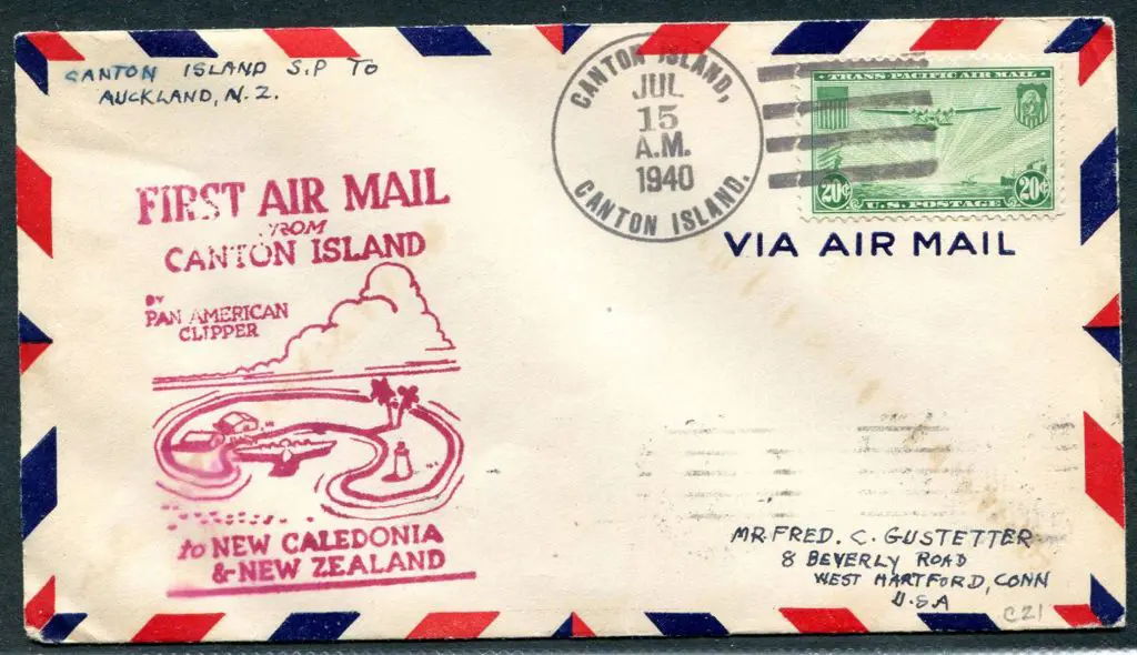 1940 (July) Canton Island to New Caledonia, New ... Image 1++