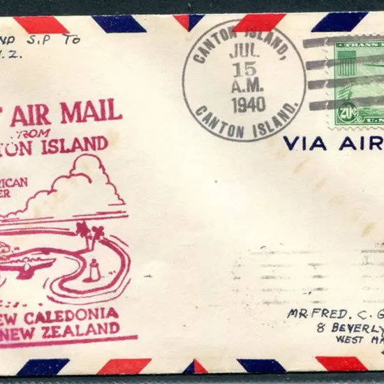 1940 (July) Canton Island to New Caledonia, New ...