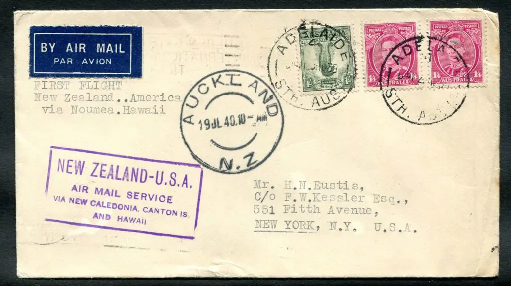 1940 (16th July) Adelaide to Auckland for the ... Image 1++