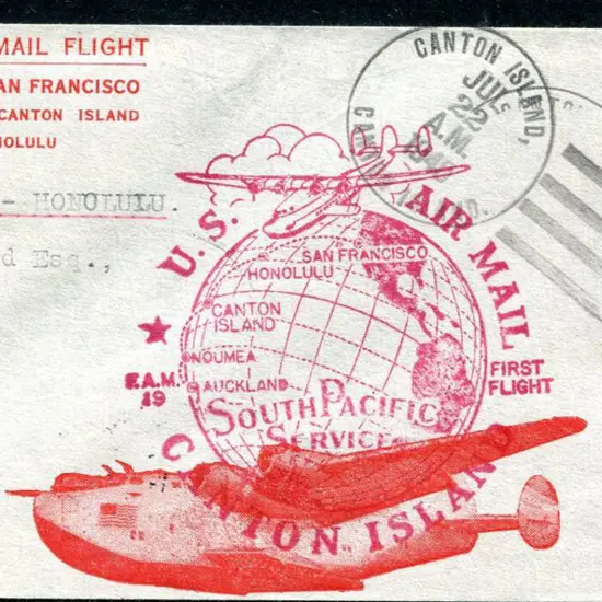 1940 (16th July) ditto but with "via Canton - ...