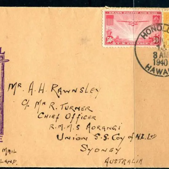 1940 (16th July) Honolulu to Suva to Auckland by ...