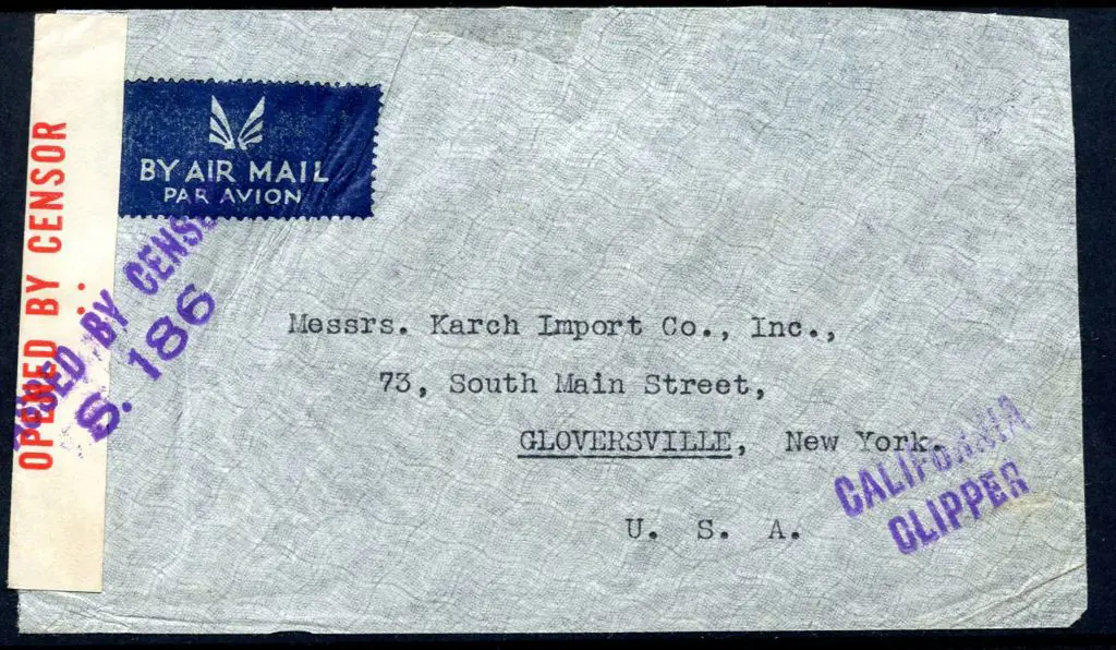 1940 (Oct) Bangkok to Sydney Horseshoe route. With ... Image 1++