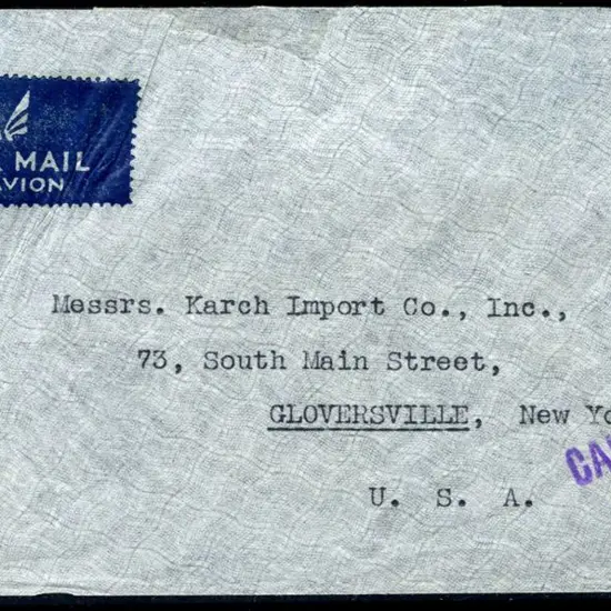 1940 (Oct) Bangkok to Sydney Horseshoe route. With ...