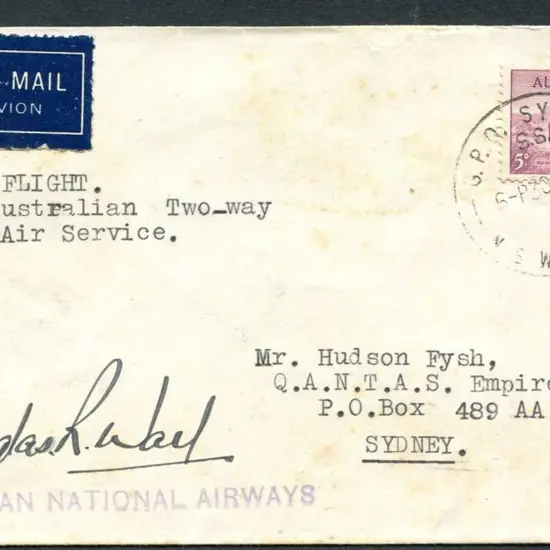 1941 (29th Sept) Melbourne to Sydney with 5d ram ...