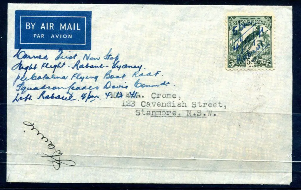 1941 (4th Dec) Rabaul to Sydney cover endorsed ... Image 1++