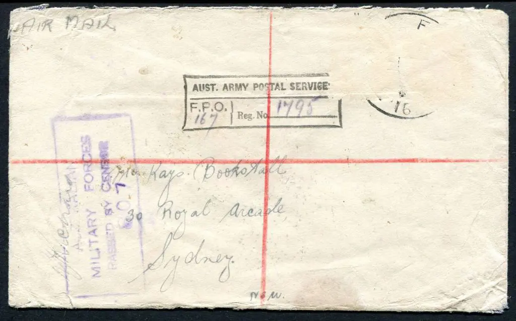 1943 (7th Sept) Cover from the military "Catalina" ... Image 1++