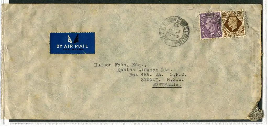 1943 (15th Oct) England to Australia incoming ... Image 1++