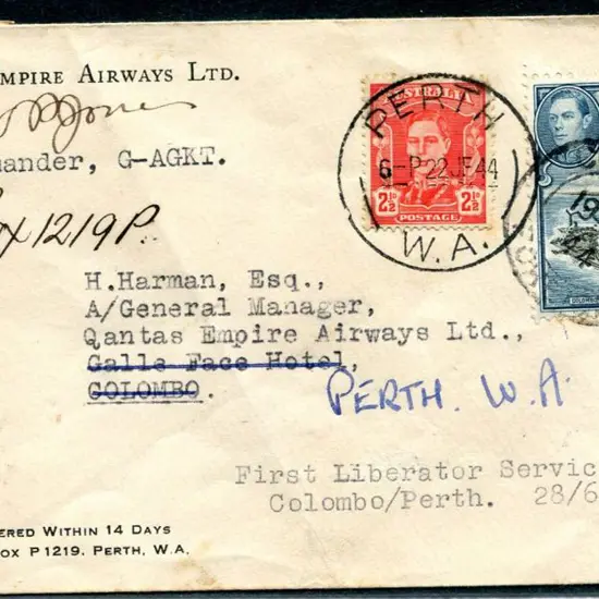 1944 (17th June) Australia to Ceylon by converted ...