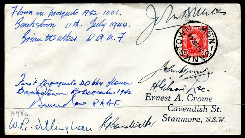 1944 (11th July) Cover flown on the first RAAF ... Image 1++