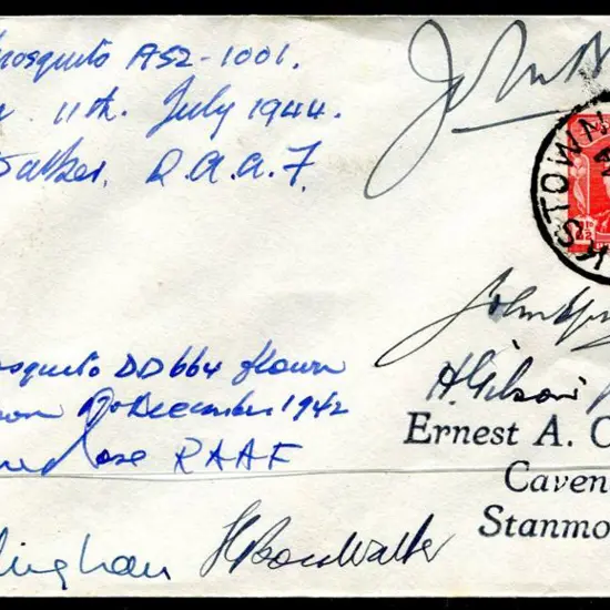 1944 (11th July) Cover flown on the first RAAF ...