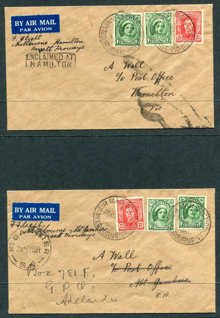 1944 (30th Oct) Melbourne to Mt Gambier Ansett ... Image 1++