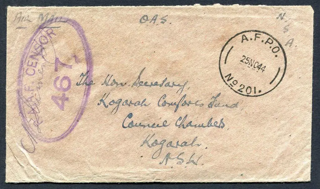 1944 (26th Nov) Madang area crash cover salvaged ... Image 1++