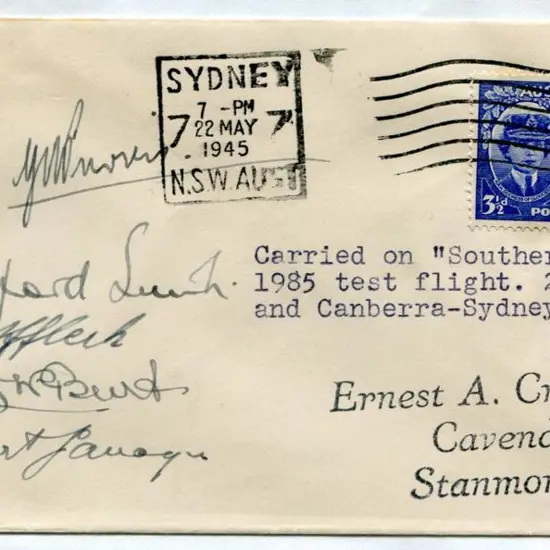 1945 (21st May) Canberra to Sydney "Southern ...