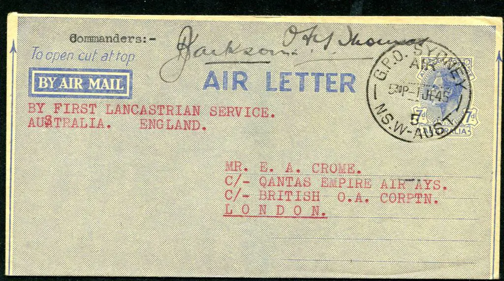 1945 (2nd June) ditto but signed by pilots KG ... Image 1++