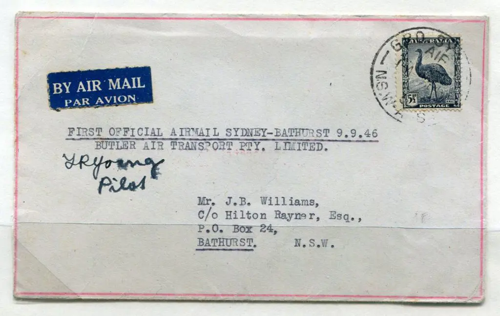 1946 (9th Sept) Sydney to Bathurst by Butler Air ... Image 1++