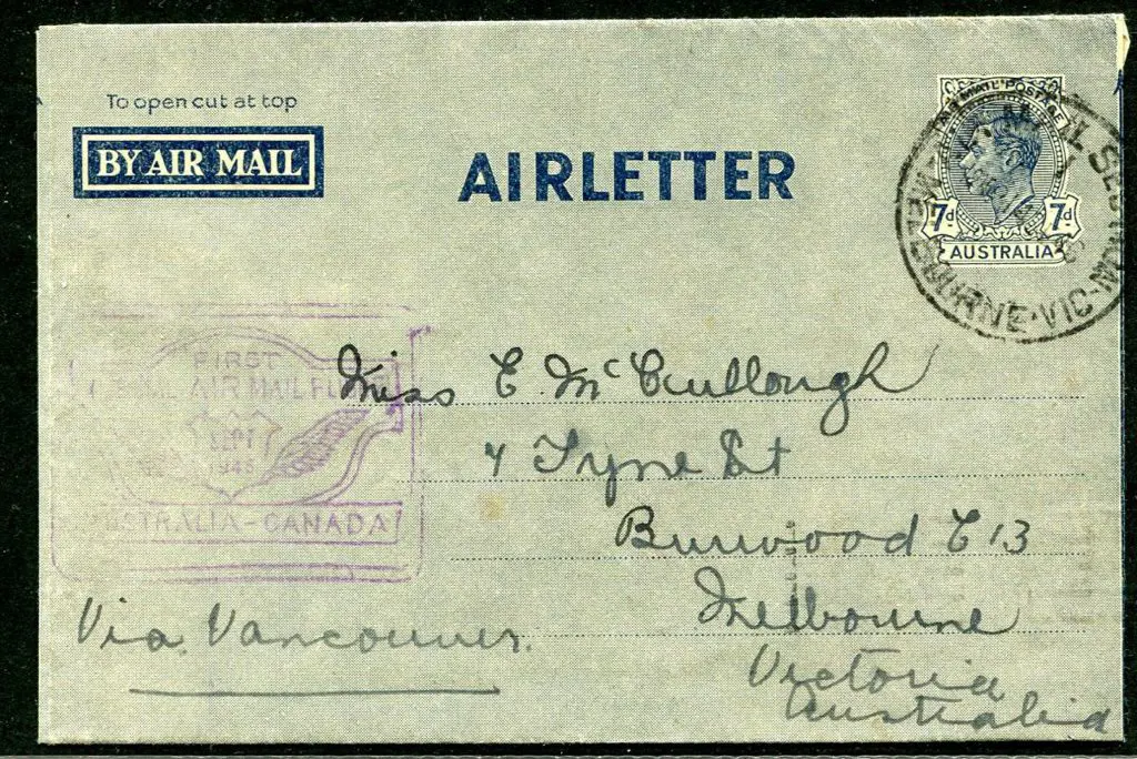 1946 (15th Sept) Australia to Canada First ... Image 1++